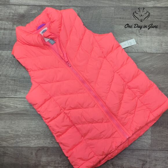 Old Navy Women's Coral  Puffer Vest - Picture 1 of 5